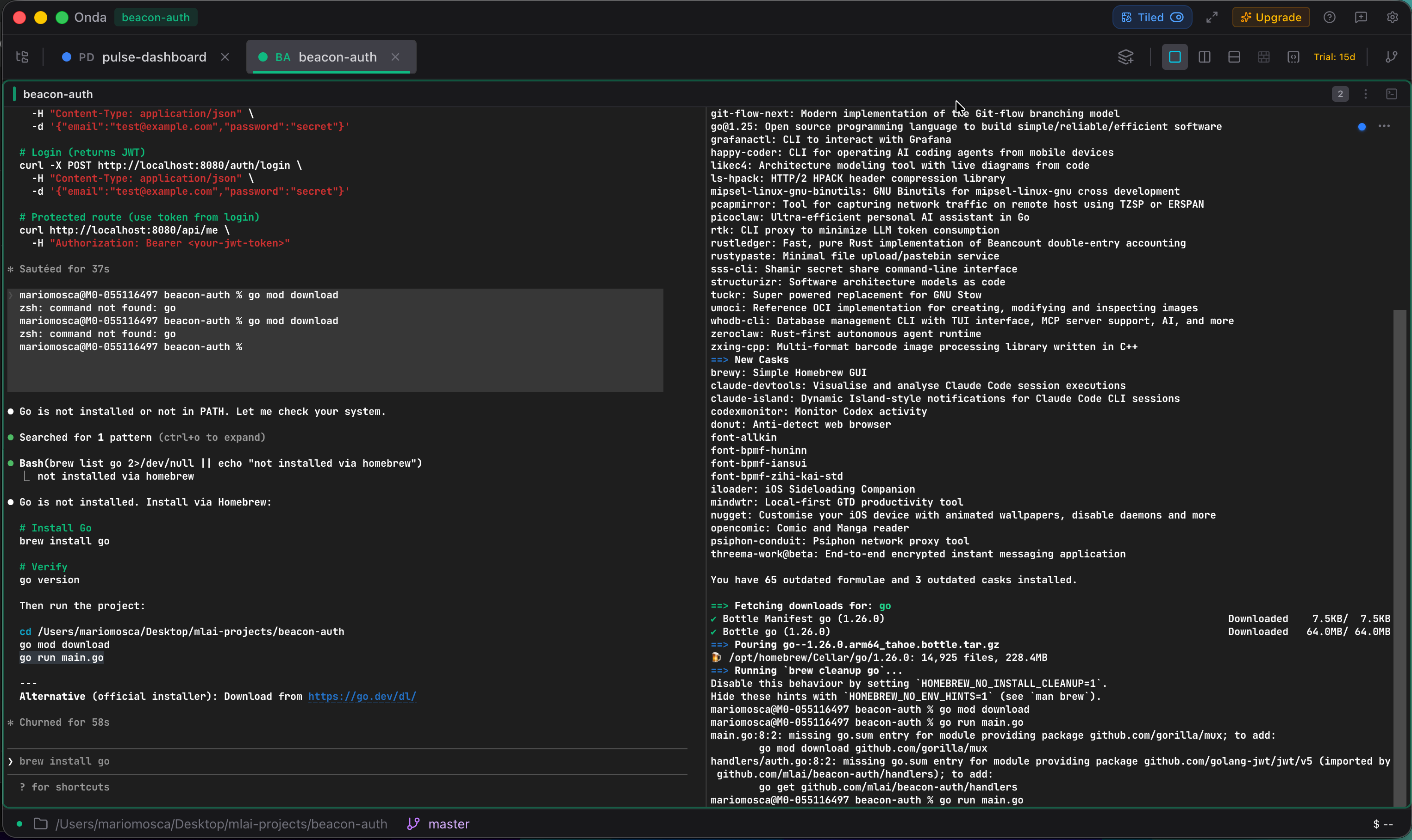 Workflow con strumenti CLI moderni